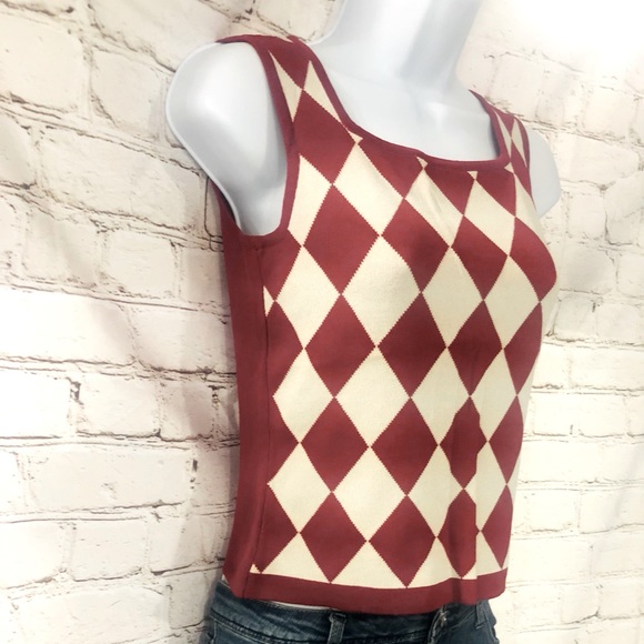 🔥VU🔥Gorgeous Argyle Sweater🔥Measurements in Photos🔥 - Picture 4 of 14